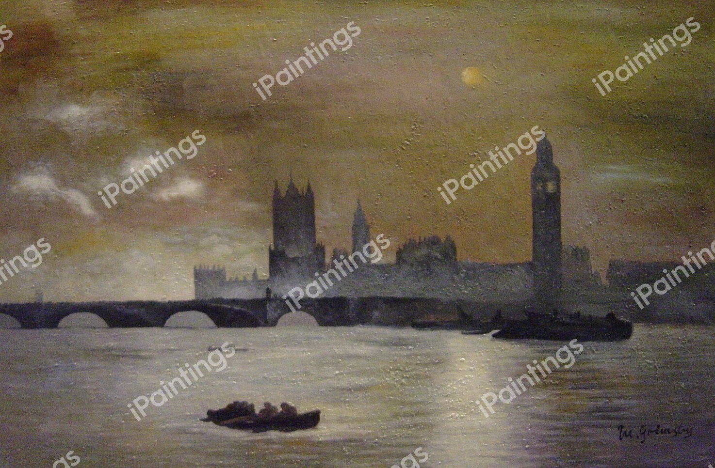 The Houses Of Parliament. The painting by Winslow Homer