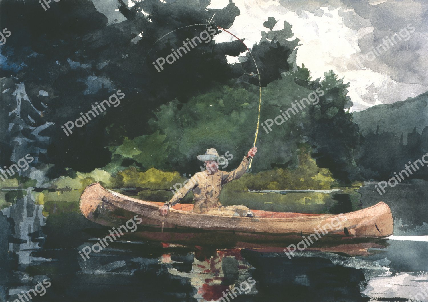 The North Woods. The painting by Winslow Homer