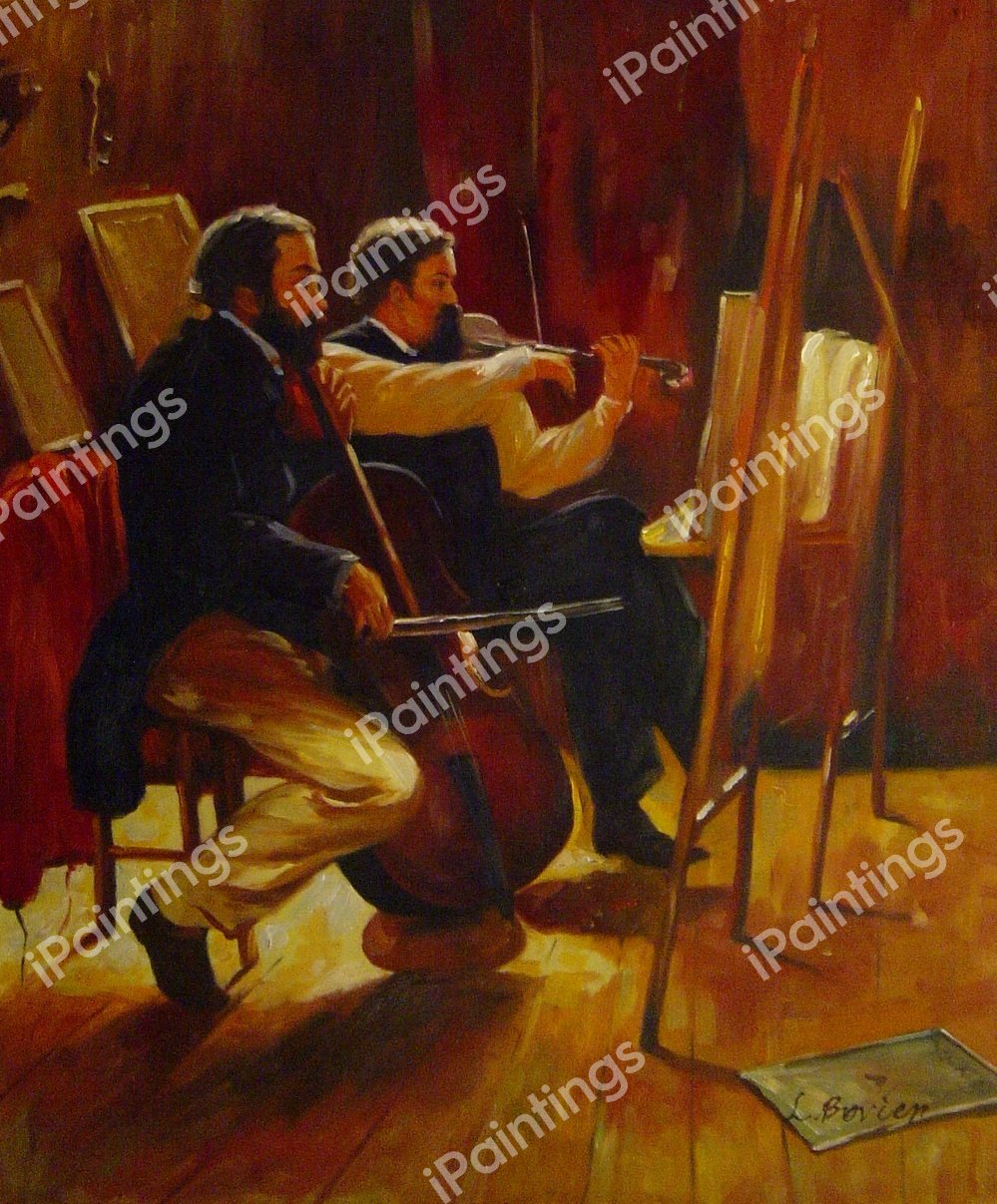 The Studio. The painting by Winslow Homer