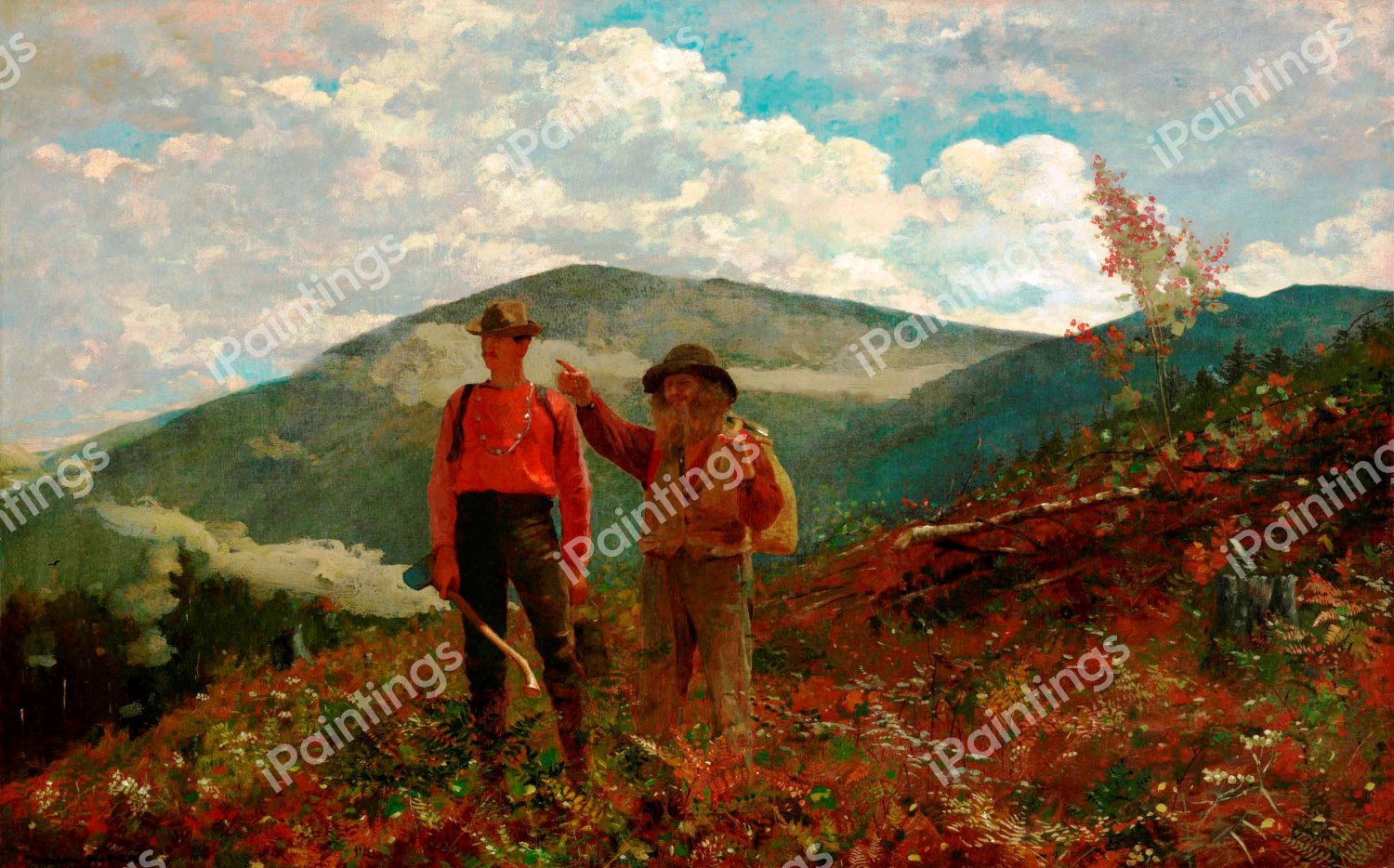 Two Guides. The painting by Winslow Homer