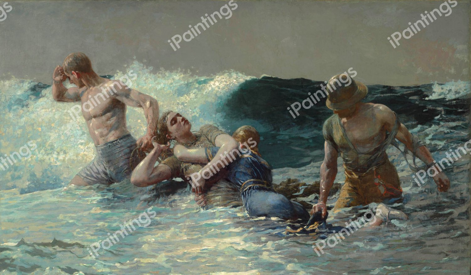 Undertow. The painting by Winslow Homer