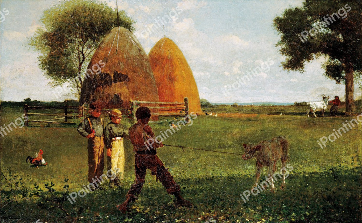 Weaning the Calf . The painting by Winslow Homer