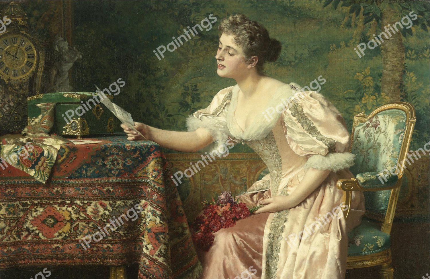 The Letter. The painting by Wladyslaw Czachorski