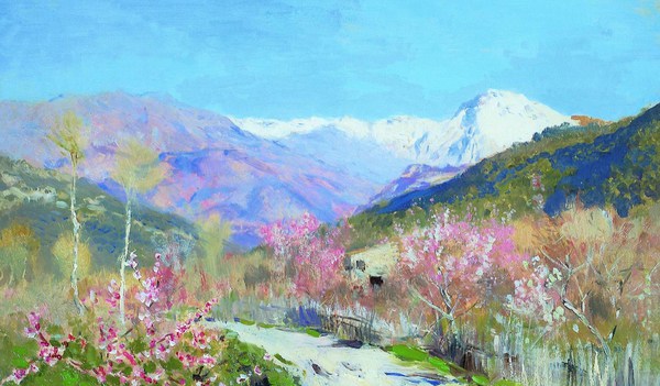 A View of Spring in Italy. The painting by Isaac Levitan