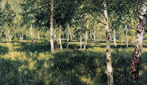 Isaac Levitan, Birch Forest, Painting on canvas
