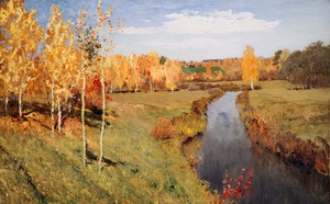 Isaac Levitan, Golden Autumn, Painting on canvas