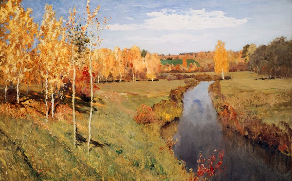 Golden Autumn. The painting by Isaac Levitan