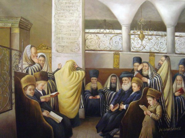 Day of Atonement-Yom Kippur. The painting by Isidor Kaufmann