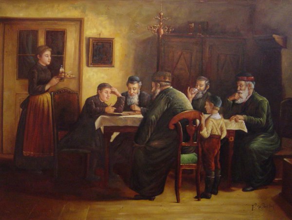 Discussing The Talmud. The painting by Isidor Kaufmann