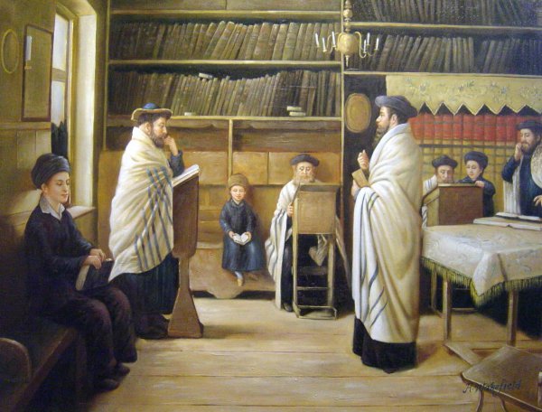 The New Year -Rosh Hashanah. The painting by Isidor Kaufmann