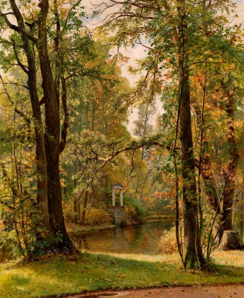 Autumn on Krestovsky Island. The painting by Ivan Ivanovich Shishkin
