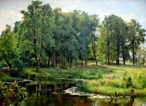 Ivan Ivanovich Shishkin, In the Park, Painting on canvas