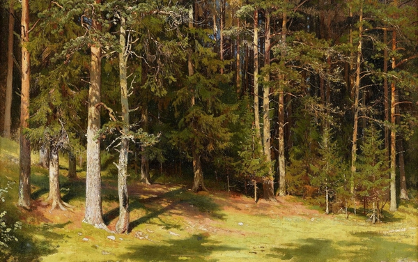 The Clearing. The painting by Ivan Ivanovich Shishkin