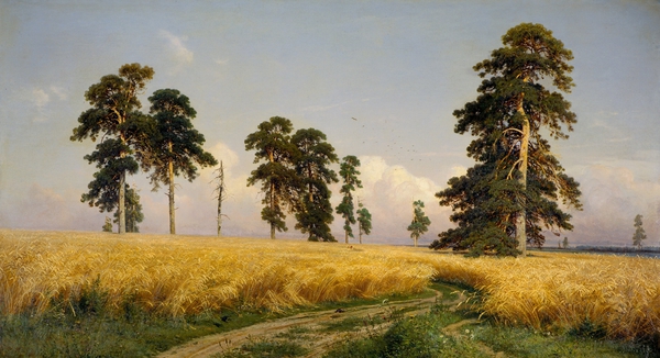 The Rye Field. The painting by Ivan Ivanovich Shishkin