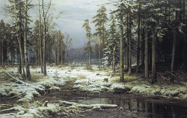 Winter Scene. The painting by Ivan Ivanovich Shishkin