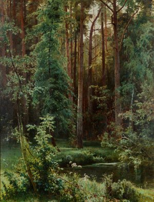 Ivan Ivanovich Shishkin, Woodland, Painting on canvas