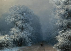 Ivan Konstantinovich Aivazovsky, A Winter Landscape , Art Reproduction