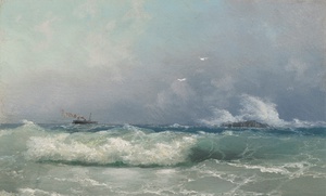 Reproduction oil paintings - Ivan Konstantinovich Aivazovsky - Biarritz