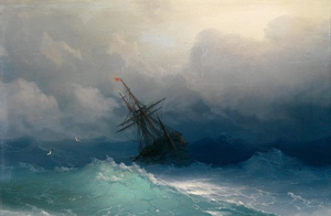 Ivan Konstantinovich Aivazovsky, Ship in Stormy Seas, Art Reproduction