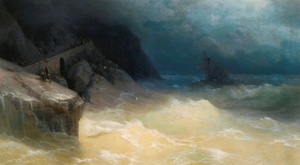 Ivan Konstantinovich Aivazovsky, Shipwreck off the Black Sea Coast, Painting on canvas