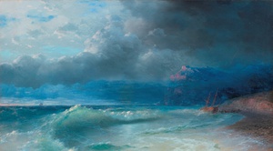 Ivan Konstantinovich Aivazovsky, Shipwreck on a Stormy Morning, Painting on canvas