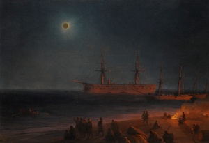 Ivan Konstantinovich Aivazovsky, Solar Eclipse In Feodosia, Painting on canvas