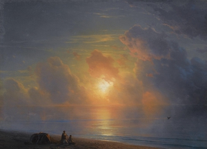 Reproduction oil paintings - Ivan Konstantinovich Aivazovsky - Sunset over the Crimean Coast