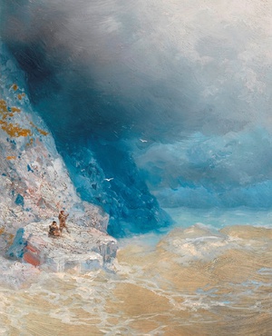 Ivan Konstantinovich Aivazovsky, Survivors, Painting on canvas