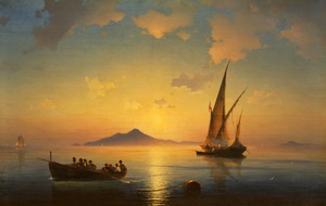 Ivan Konstantinovich Aivazovsky, The Bay of Naples, Painting on canvas