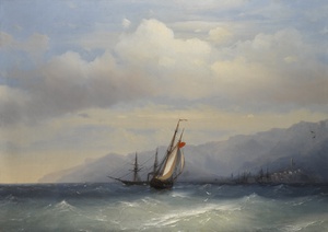 Ivan Konstantinovich Aivazovsky, The Coast at Yalta, Painting on canvas