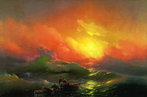 Ivan Konstantinovich Aivazovsky, The Ninth Wave, Painting on canvas