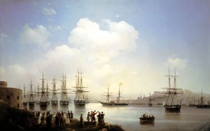 Famous paintings of Ships: The Russian Squadron on the Sebastopol Roads
