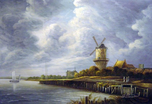 Mill At Wijk Near Duursteede. The painting by Jacob Van Ruisdael
