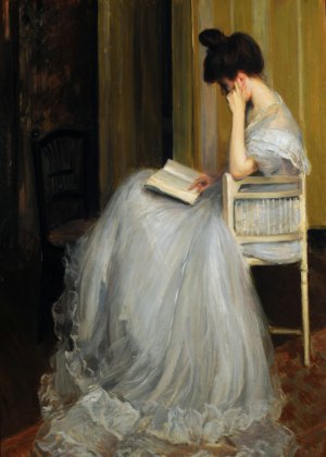 Reproduction oil paintings - Jacques-Emile Blanche - Woman Reading, 1890