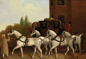 Jacques-Laurent Agasse, Edinburgh and London Royal Mail, Painting on canvas