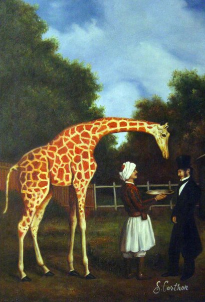 Nubian Giraffe. The painting by Jacques-Laurent Agasse