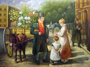Jacques-Laurent Agasse, The Flower Seller, Painting on canvas