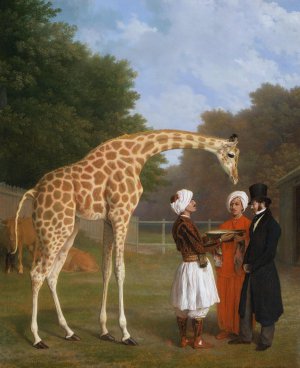 Jacques-Laurent Agasse, The Nubian Giraffe, Painting on canvas