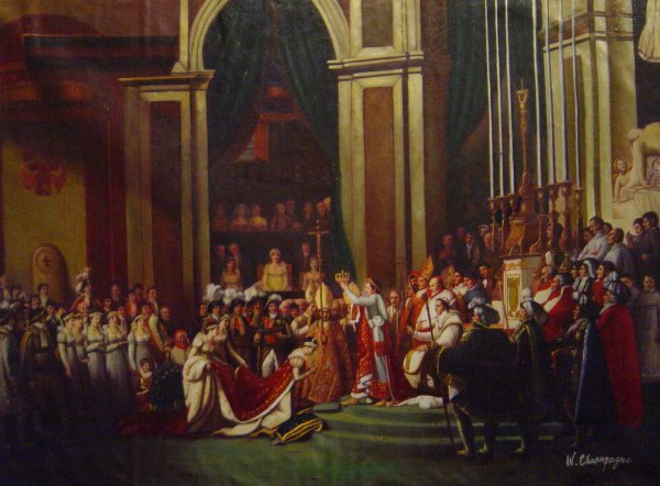 Consecration Of Emperor Napoleon I And Coronation Of Josephine. The painting by Jacques-Louis David