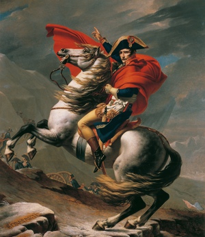 A Crossing at the St Bernard Pass - Napoleon on his Horse - Jacques-Louis David - Most Popular Paintings