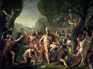 Reproduction oil paintings - Jacques-Louis David - Leonidas at Thermopylae