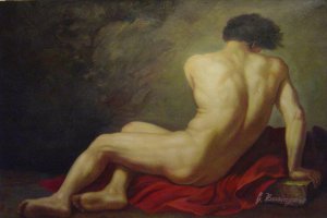 Reproduction oil paintings - Jacques-Louis David - Male Nude Known As Patroclus