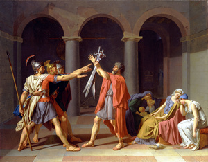 Jacques-Louis David, Oath of the Horatii , Painting on canvas