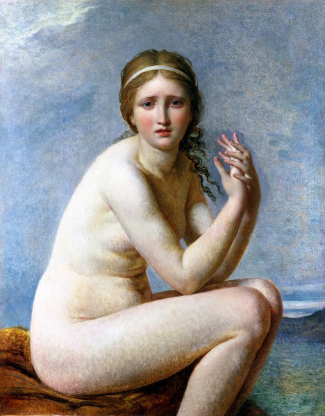 Psyche Abandoned. The painting by Jacques-Louis David