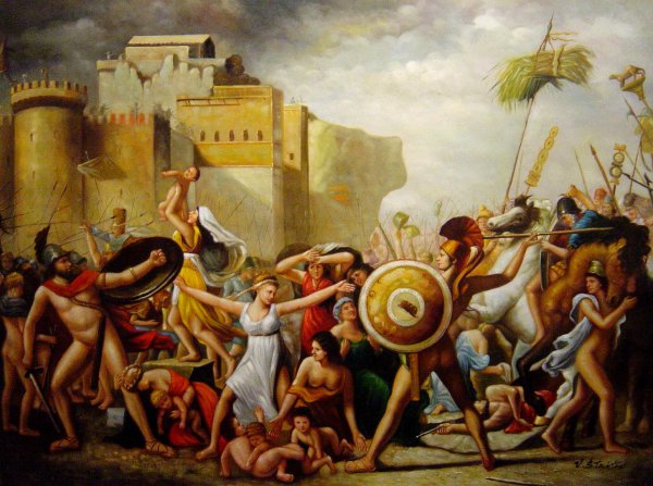The Sabine Women. The painting by Jacques-Louis David