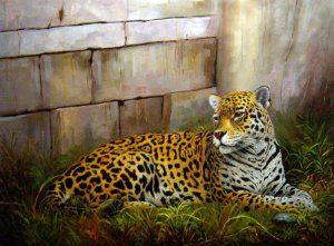 Our Originals, Jaguar At Rest, Painting on canvas
