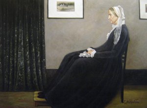 James Abbott McNeill Whistler, Arrangement In Grey & Black-Portrait Of The Painter's Mother, Painting on canvas