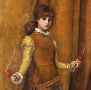 James Abbott McNeill Whistler, Harmony in Yellow and Gold: The Gold Girl—Connie Gilchrist, Art Reproduction