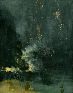 Nocturne in Black and Gold: The Falling Rocket, James Abbott McNeill Whistler, Art Paintings