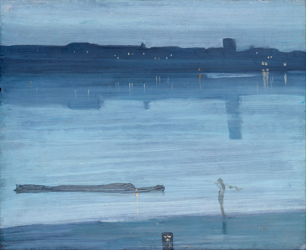 Nocturne in Blue and Silver: Chelsea. The painting by James Abbott McNeill Whistler